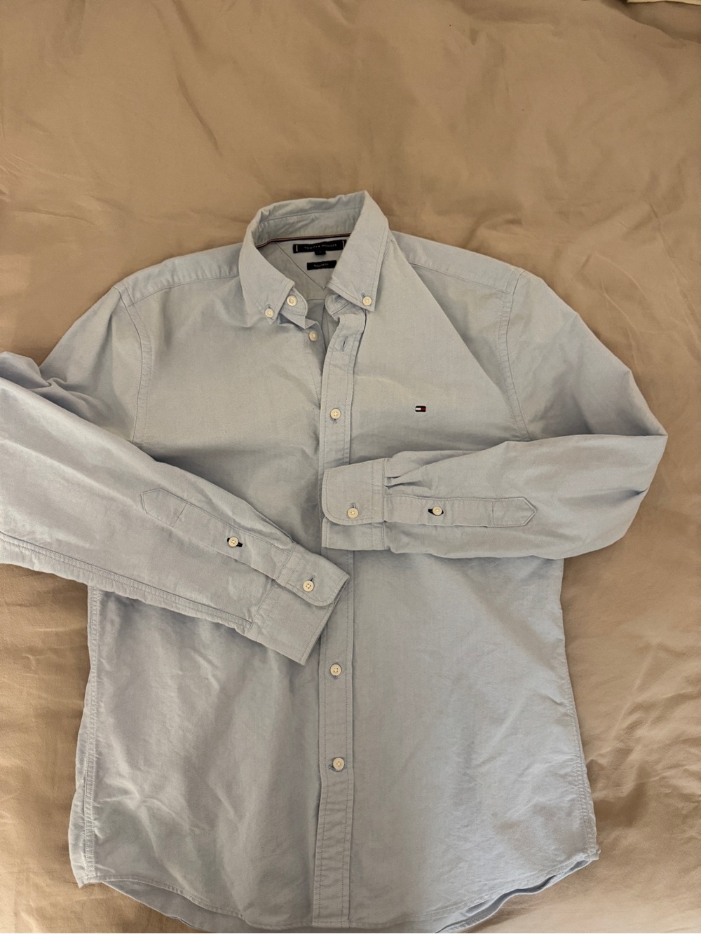 Tommy Hilfiger Light Blue Button-Down Oxford Shirt - Men's
